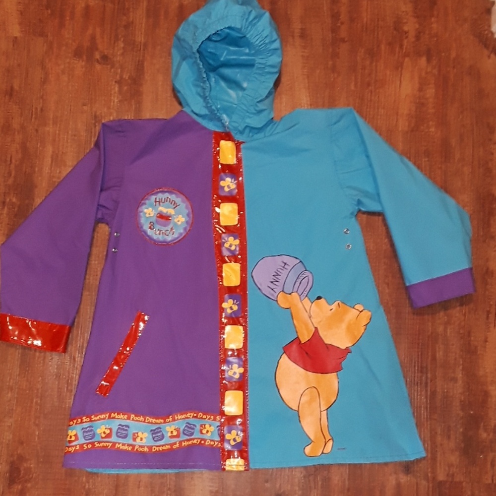 Winnie the pooh kids rain coat size 4